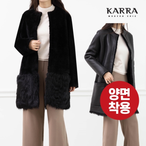 KARRA 리버시블리얼양가죽무스탕코트_KB1WCT010M