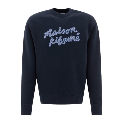 메종키츠네 핸드라이팅 스트라이프 맨투맨 NM00310KM0307 P480