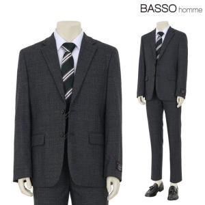 바쏘옴므 울 캐시 혼방 레귤러핏 체크 정장 세트 WSW4JW57AWSW4PV57A 626043