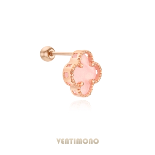 벤티모노  데스티나 로즈쿼츠 14K 싱글 피어싱 VM4P017RGRQ