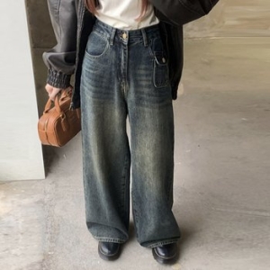 보이 워싱 데님 와이드팬츠_P4XDP001