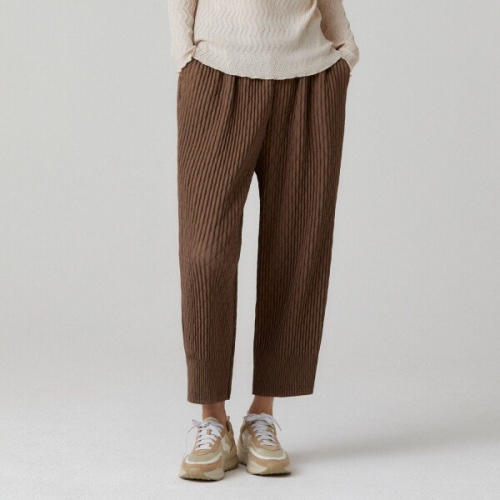 플리츠미 자가드 퀼팅 스트링 조거 팬츠_PPPTW024001