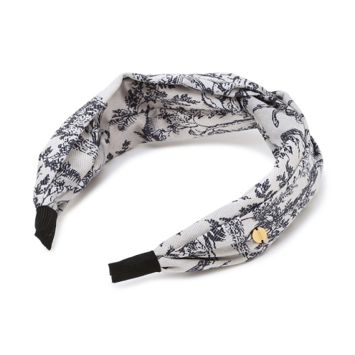 헤지스 네이비 패턴 헤어밴드 HIJE4F021N2