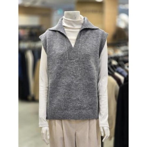 쉬즈미스 여성 울 카라 니트베스트 SSKVTO42030