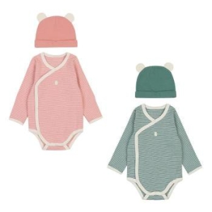 해피랜드 빌리선염배냇슈트 모자세트 (HZ710202)