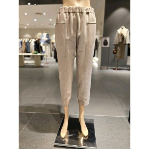 보니스팍스 B1F41JSL010 밑단 시보리 모혼방 배색 배기 팬츠