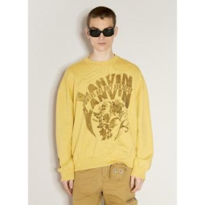 랑방 x Future 남성 로고 프린트 맨투맨 lvf0157007yel