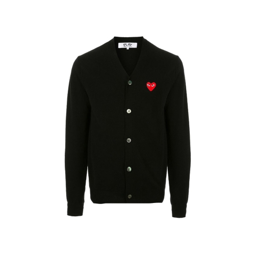 꼼데가르송 COMME DES GARCONS PLAY 레드 하트 와펜 로고 가디건 블랙 AXN0080511 116477141