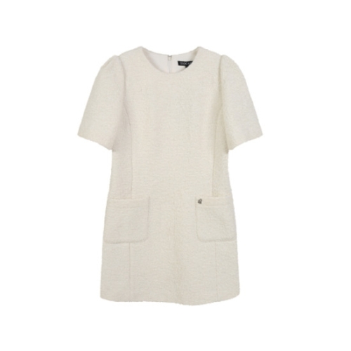 랩 앞포켓 트위드 반팔원피스 AQ4WOA62