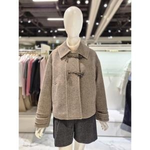 올리브데올리브 여성 토글 단추 모직 숏 코트 OW4WHA54