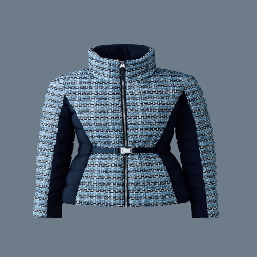 맥케이지 판매점 EVITA-TW 에비타 믹스 미디어 라이트 다운 트위드 재킷 WPLOFEVT01