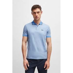 보스 브랜드관 FA24 Green 레귤러핏 반팔 폴로 셔츠 오픈블루 50519771498