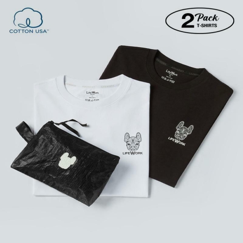 라이프워크 2PACK 오버핏 반팔 티셔츠 LW255TS901