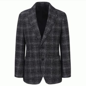 지이크파렌하이트 체크패턴 아웃포켓 싱글 콤비자켓_FJE4103