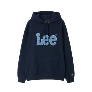 LEE 부클 트위치 로고 기모 후드 티셔츠 네이비 LE2404HD05NA WS