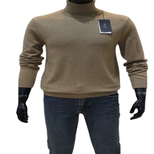 바쏘옴므 FW 그레이 고급 울캐시미어100 순모베이직 터츨넥니트BBBDWN81AGRGP