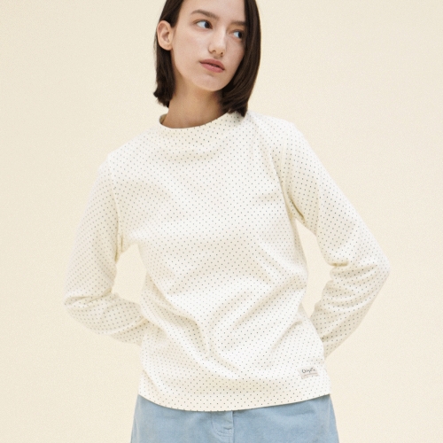 치키타 하프터틀 스웨트셔츠 도트 냅핑 아이 244603OIV