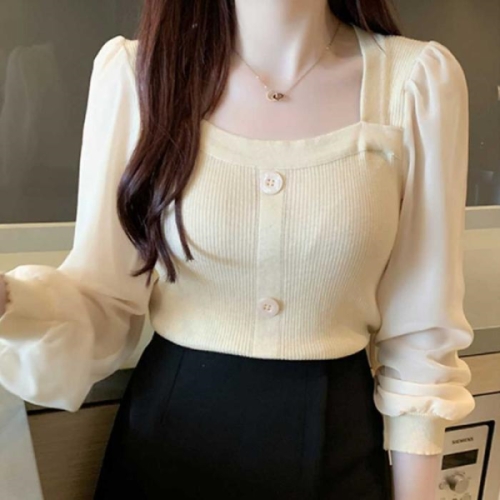 오노마 ONM 여자 데이트 소개팅 미팅 코디 쉬폰 니트 20258663