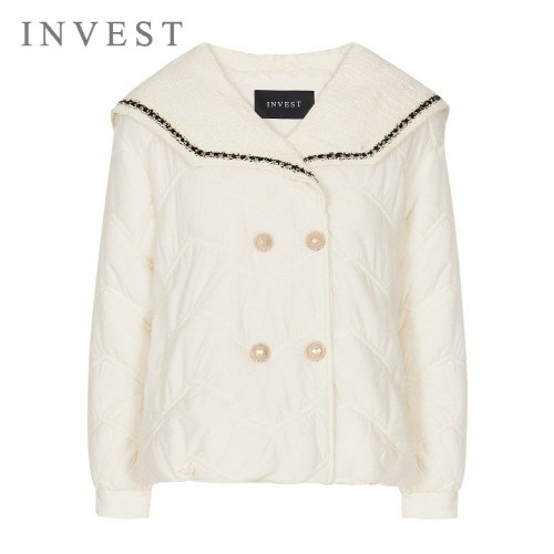 인베스트 와이드카라더블버튼덕다운점퍼_INI4W1JP1331