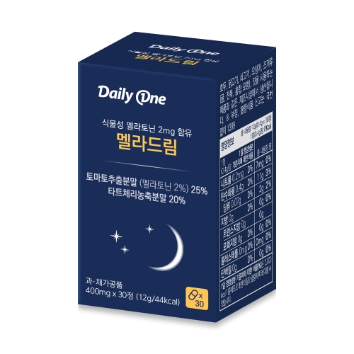 데일리원 식물성 멜라토닌 2mg 함유 멜라드림 30정