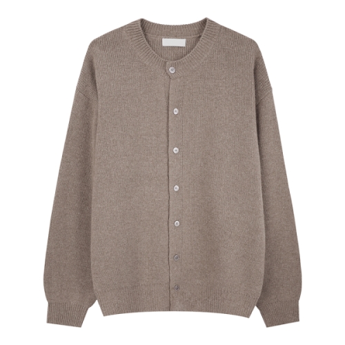 리빌모아 남자 가을 기본 무지 캐주얼 울 라운드 가디건 DS-CA-Q280-검정