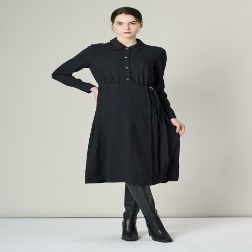 올앤선드리 언밸런스 주름 플레어 원피스 A4W9O603