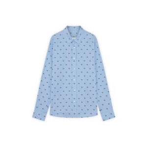 메종키츠네 셔츠 MM00408WC5022 B410 LIGHT BLUE GREEN