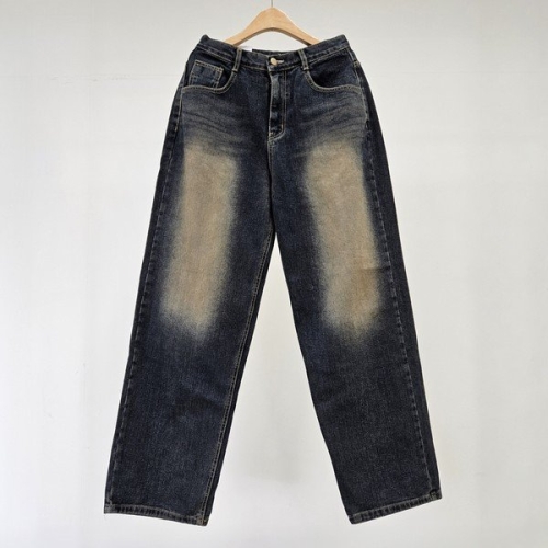 아이우먼 빅사이즈 410 애드브러쉬와이드데님진 DDOS945