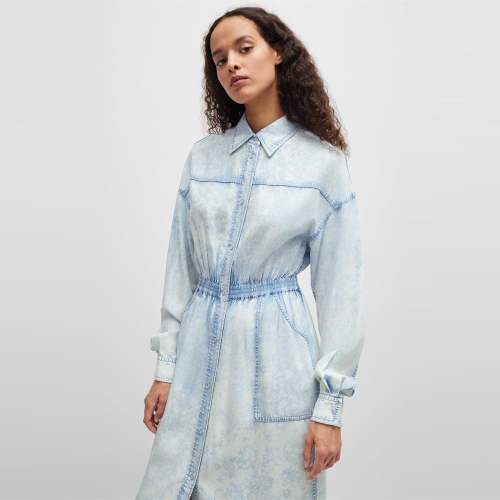 보스 여성 데님 셔츠 드레스 레귤러핏 50518844_435