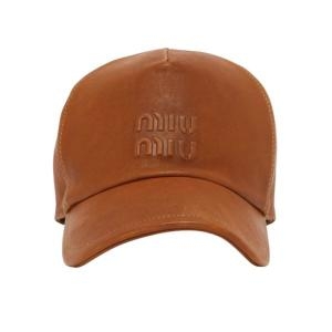 미우미우 드릴 베이스볼 캡 Fir 로얄 5HC179 2CQ1 F03RF