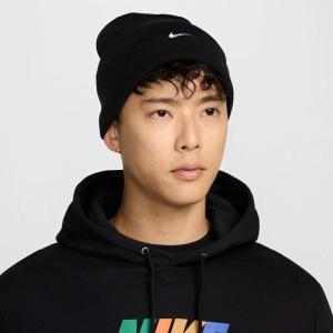 나이키 니트 모자 피크 비니 TC 스우시 블랙 HF0187-010