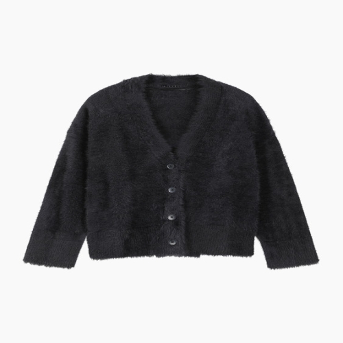 SISLEY 플러피 브이넥 가디건 19VBM602B