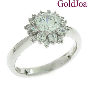 메디쉬재팬 럭셔리 세련된 화이트골드 고급 큐빅 14k반지 ju-ia3933r