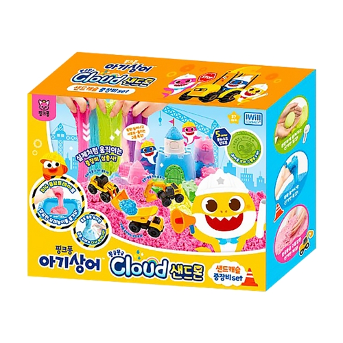 핑크퐁 아기상어 클라우드 샌드몬 샌드캐슬 중장비 세트
