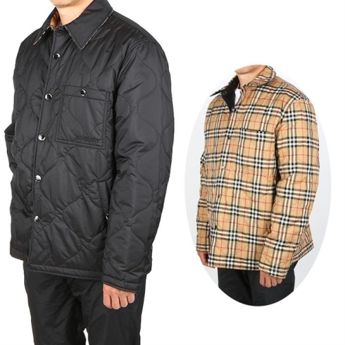 버버리 로고 리버서블 포켓 퀄팅 자켓 블랙 8100137