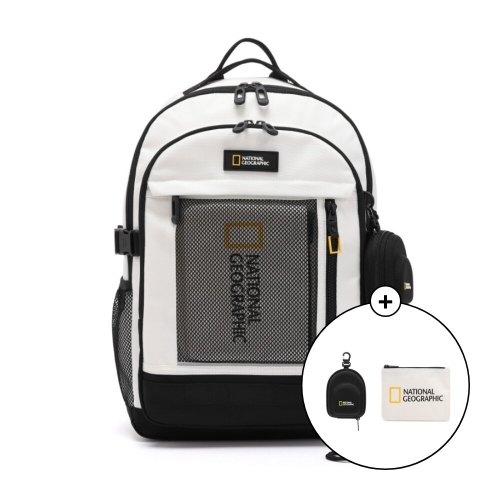 내셔널지오그래픽키즈 코닉 백팩 화이트 (K251KBG560)