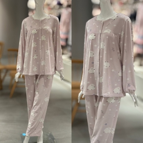 비너스 여성 극세사 눈꽃 상하세트_VPA4489W