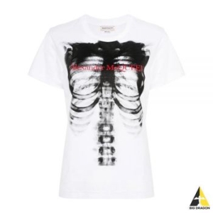 알렉산더맥퀸 797812 QZAM3 0900 립 케이지 프린트 티셔츠 116236158