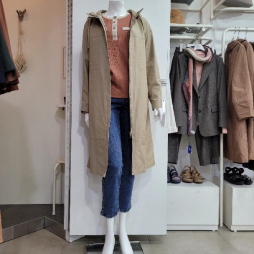 올리비아하슬러 DP01 후드 롱 코트 후드 코트 OHDSCT101 S23551935