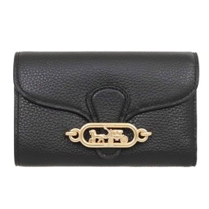 코치 F88099 여성용 트라이폴드 지갑 블랙 제이드 일본상품