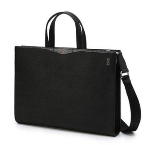 닥스 에딘버러 블랙 체크배색 소가죽 서류가방_DBBA5E053BK