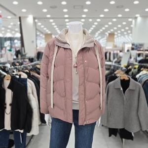 벨라디터치 탈부착 니트 후드넥 구스 패딩점퍼 V1D4DN26V1D4