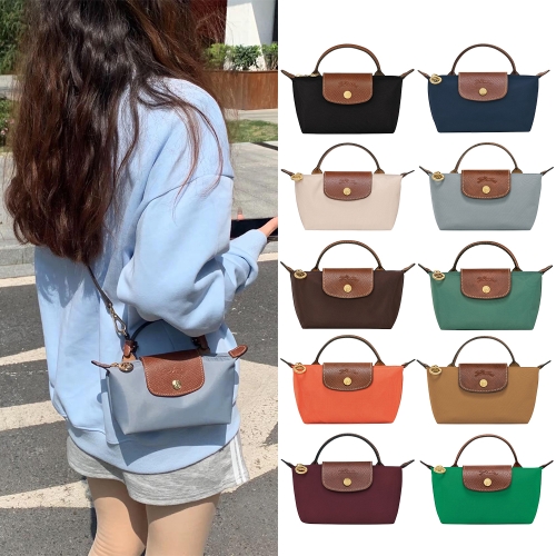 롱샴 르 플리아쥬 오리지널 핸들 파우치_34175089