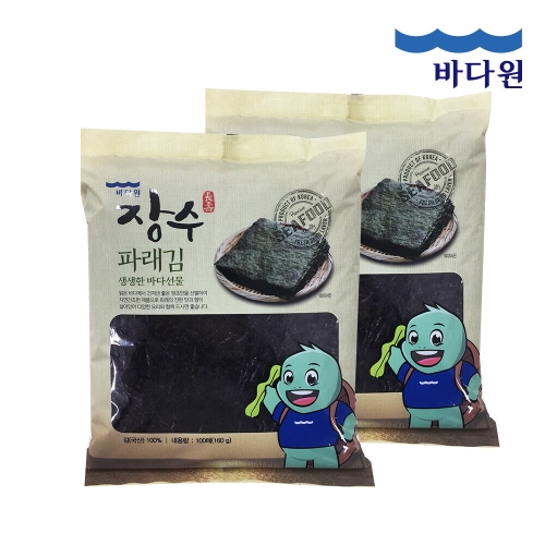 바다원  국산 전장김 파래 생김 100장+100장 2속 돌김