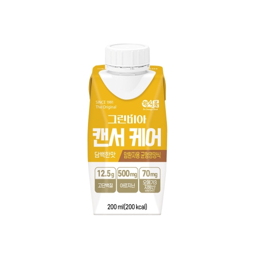 정식품 그린비아 캔서 케어 담백한맛 암환자용 균형영양식 200ml