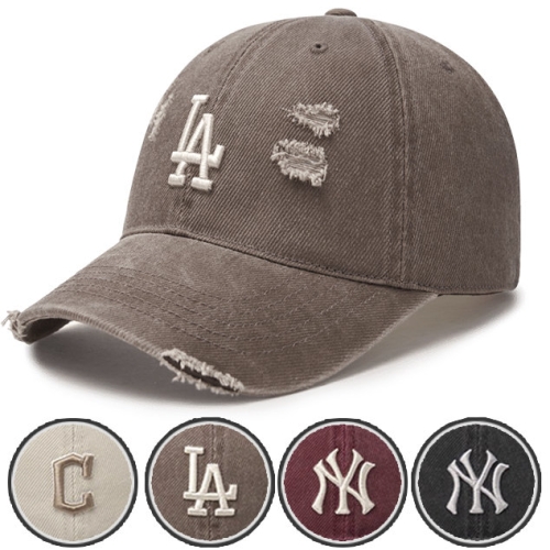 MLB 남여공용 워싱 데미지 언스트럭쳐 볼캡 3ACPVV34N