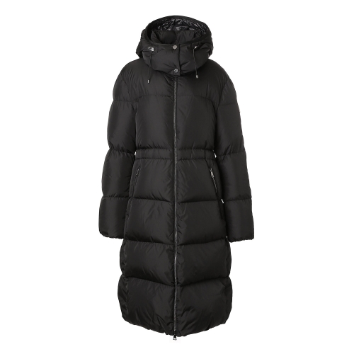 몽클레르 브루피어 여성 후드 롱 패딩 자켓 블랙무광 1C0001253A5E999
