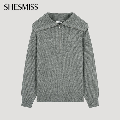 쉬즈미스 여성 하프 집업 카라넥 니트 SSKPOO42850