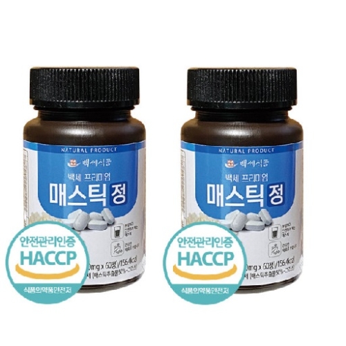 백세식품 매스틱정 프리미엄 600mg 60정