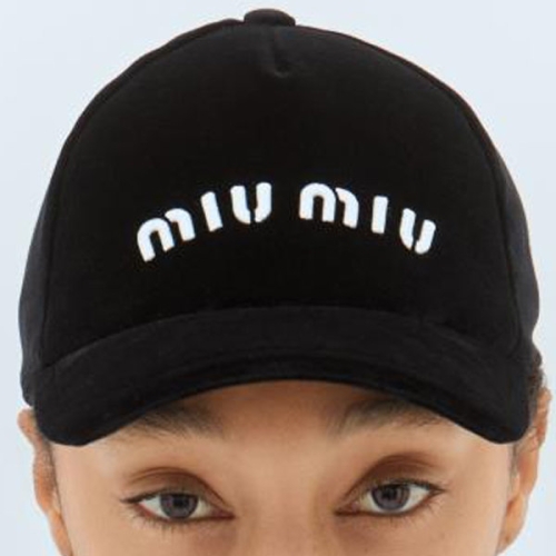 미우미우 드릴 베이스볼 캡 오키드 핑크 밀리터리 5HC179 2CQ1 F03RG